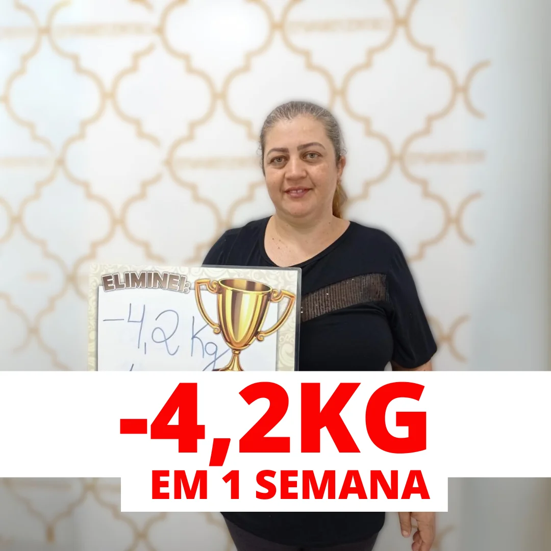 Resultado — -4,2kg em 1 semana